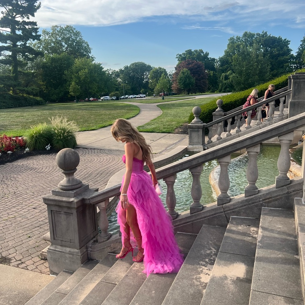 For love and lemons hot pink elegant dress